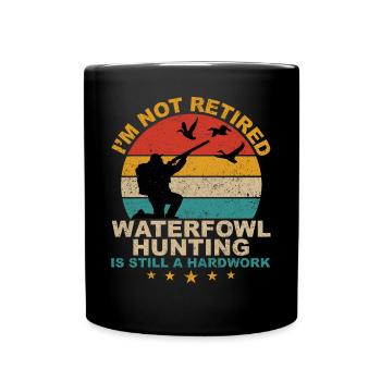 Funny Waterfowl Hunt Retro - Full Colour Mug - black - Front