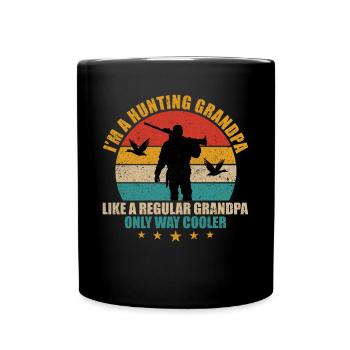Funny Waterfowl Hunting Grandpa - Full Colour Mug - black - Front
