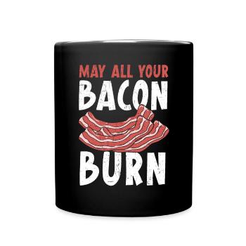 Mögen alle Ihre Speck verbrennen Fleisch Liebhaber Ketogene Diät - Tasse einfarbig - Schwarz - Vorne