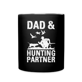 Fun waterfowl hunting duck hunt - Full Colour Mug - black - Front