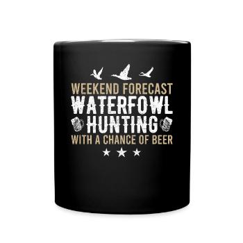 Fun waterfowl hunting - Full Colour Mug - black - Front