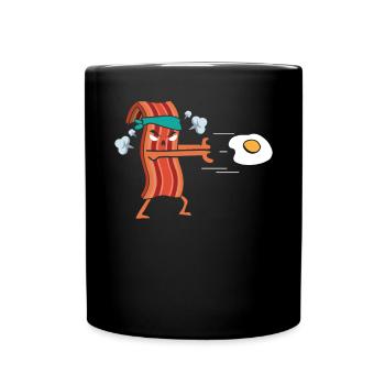 Bacon Eater Meat Lover Ketogenic Diet Baconoholic - Full Colour Mug - black - Front