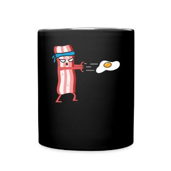 Bacon Eater Meat Lover Ketogenic Diet Baconoholic - Full Colour Mug - black - Front