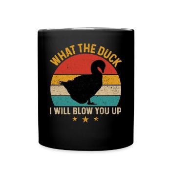 Funny duck hunting duck hunter - Full Colour Mug - black - Front