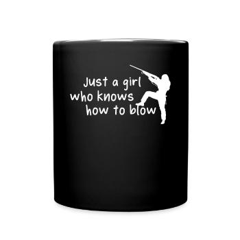 Funny Hunting Girl Hunter - Full Colour Mug - black - Front