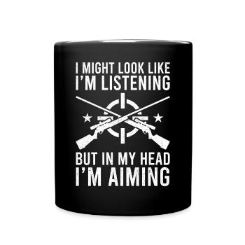 Funny hunt for hunters - Full Colour Mug - black - Front