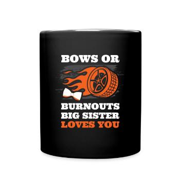 Burnouts Or Bows Gender Reveal Party - Mug uni - noir - Devant