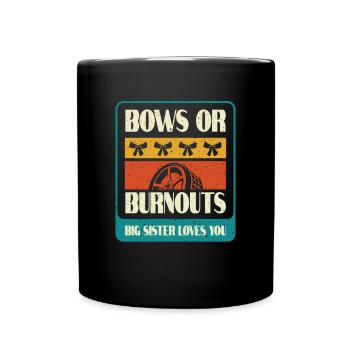 Burnouts Or Bows Gender Reveal Party - Mug uni - noir - Devant
