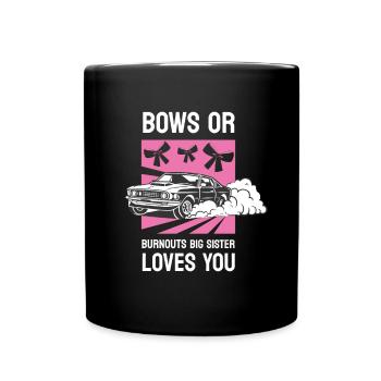 Burnouts Or Bows Gender Reveal Party - Mug uni - noir - Devant