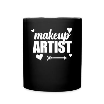 Make Up Artist Kosmetikerin - Tasse einfarbig - Schwarz - Vorne