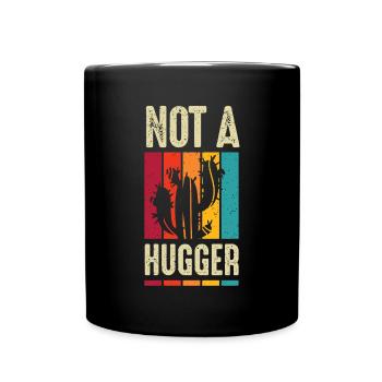 I'm Not A Hugger Cactus - Tasse einfarbig - Schwarz - Vorne