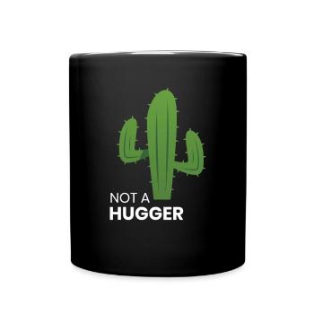 I'm Not A Hugger Cactus - Tasse einfarbig - Schwarz - Vorne
