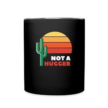 I'm Not A Hugger Cactus - Tasse einfarbig - Schwarz - Vorne