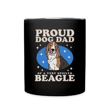 Beagle Papa Dog Lover Dog Owner Cadeau - Mug uni - noir - Devant