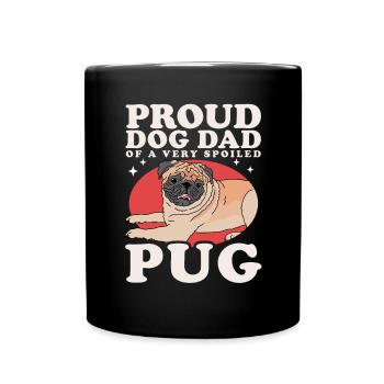 Mops Dad Hundeliebhaber Hundebesitzer Geschenk - Tasse einfarbig - Schwarz - Vorne