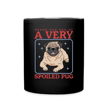Mops Dad Hundebesitzer Hundeliebhaber Geschenk - Tasse einfarbig - Schwarz - Vorne
