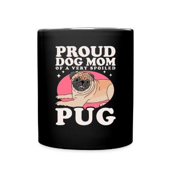 Mops Mom Hundeliebhaber Hundebesitzer Geschenk - Tasse einfarbig - Schwarz - Vorne