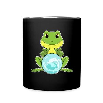 Frog Crystal Ball - Full Colour Mug - black - Front