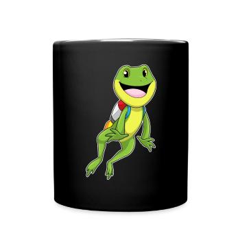 Frosch Jetpack - Tasse einfarbig - Schwarz - Vorne