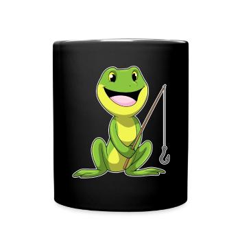 Frog Angler Fishing Rod Fishing Rod - Full Colour Mug - black - Front