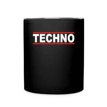 Techno - Mug uni - noir - Devant