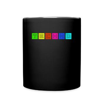 Techno - Mug uni - noir - Devant