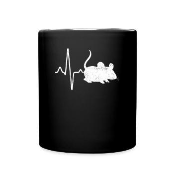 Battement de cœur de la souris - Mug uni - noir - Devant
