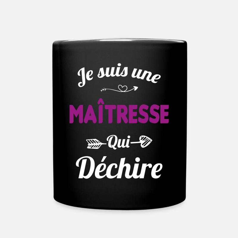 je suis une maîtresse qui déchire cadeau maîtresse - Mug uni - noir