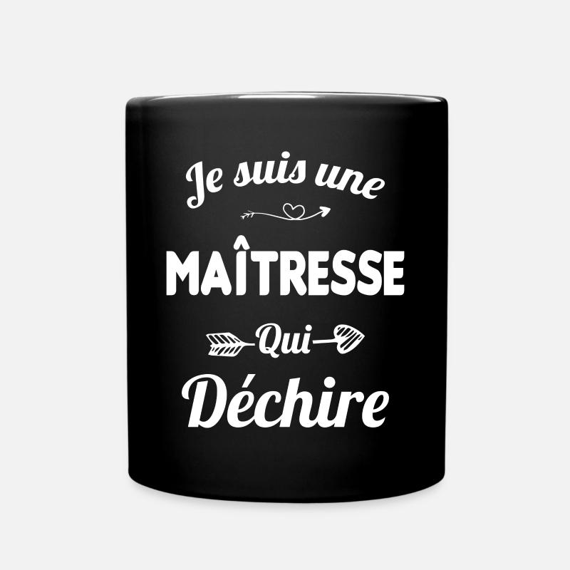 je suis une maîtresse qui déchire cadeau maîtresse - Mug uni - noir