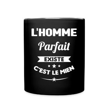 homme parfait cadeau saint valentin homme - Mug uni - noir - Devant