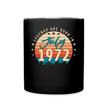 Félicitations pour l’âge de 50 juillet 1972 - Mug uni - noir - Devant
