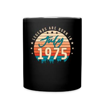 Born in July 1975 - Full Colour Mug - black - Front