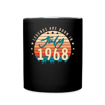Juli 1968 Retro - Tasse einfarbig - Schwarz - Vorne