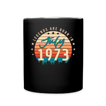Né en juillet 1973 - Mug uni - noir - Devant