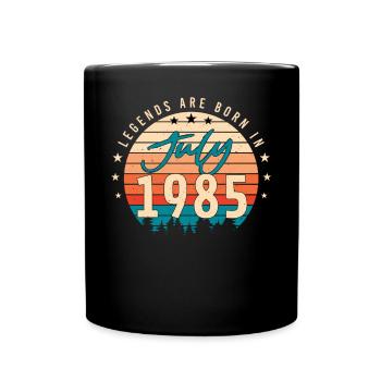 Geburtsjahr 1985 Juli - Tasse einfarbig - Schwarz - Vorne