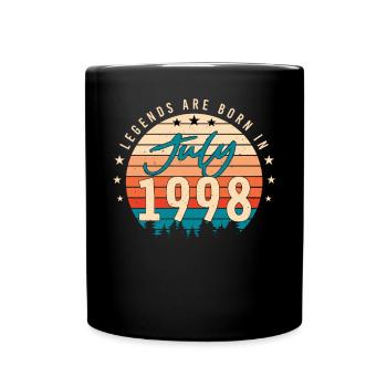 Mois de naissance Juillet 1998 - Mug uni - noir - Devant
