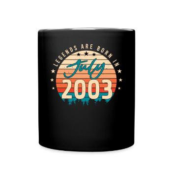 Année de construction 2003 en juillet - Mug uni - noir - Devant