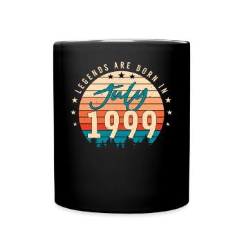 Baujahr 1999 Im Juli - Tasse einfarbig - Schwarz - Vorne