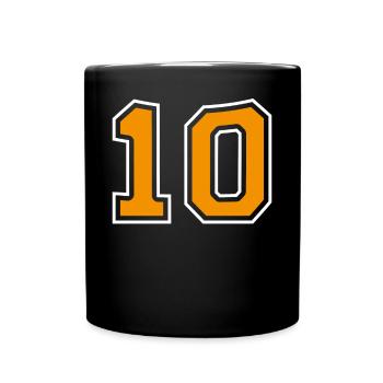 10 Oranges Design - Tasse einfarbig - Schwarz - Vorne