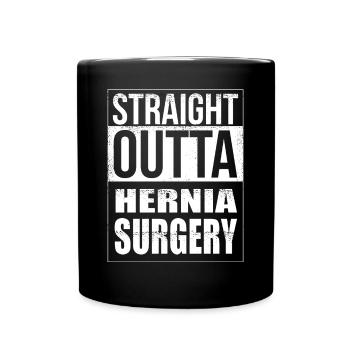 Hernia Surgery Recover Rate - Full Colour Mug - black - Front