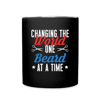 Changing The World One Beard At A Time - Full Colour Mug - black - Front
