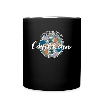 Lune de miel Lune de miel Chemise de vacances Caraïbes - Mug uni - noir - Devant
