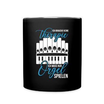 Organ Therapy Church Music Organ Players Organs - Full Colour Mug - black - Front