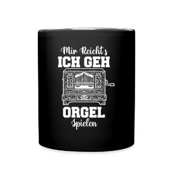 Organ plays Organ players Organ go - Full Colour Mug - black - Front