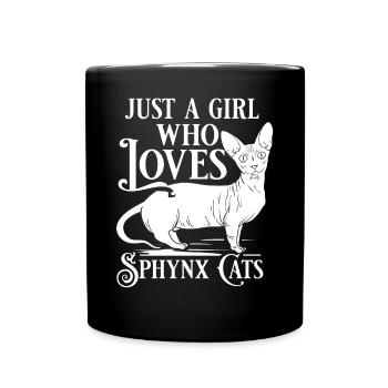 Sphynx Katze Sphinx Haarloses Kätzchen Ägypten - Tasse einfarbig - Schwarz - Vorne