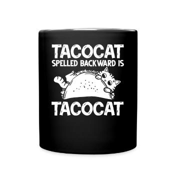 Tacocat Taco Chat Chat Chat Fast Food - Mug uni - noir - Devant