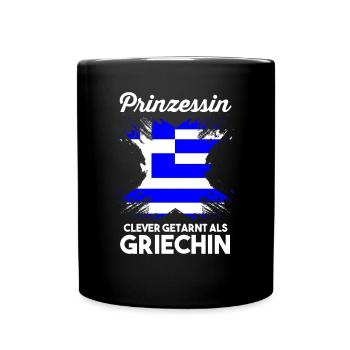 Prinzessin Grieche Griechisches Griechenland - Tasse einfarbig - Schwarz - Vorne