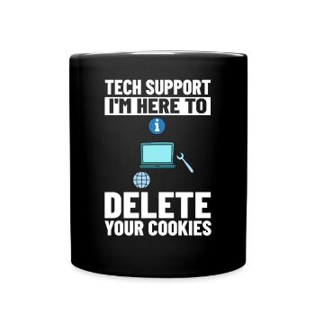 Support technique Assistance technique informatique Helpdesk - Mug uni - noir - Devant