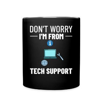 Support technique Assistance technique informatique Helpdesk - Mug uni - noir - Devant
