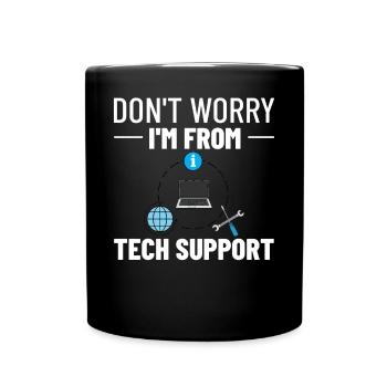 Support technique Assistance technique informatique Helpdesk - Mug uni - noir - Devant